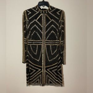 Gianni Bini Long Sleeve Sequence Dress
